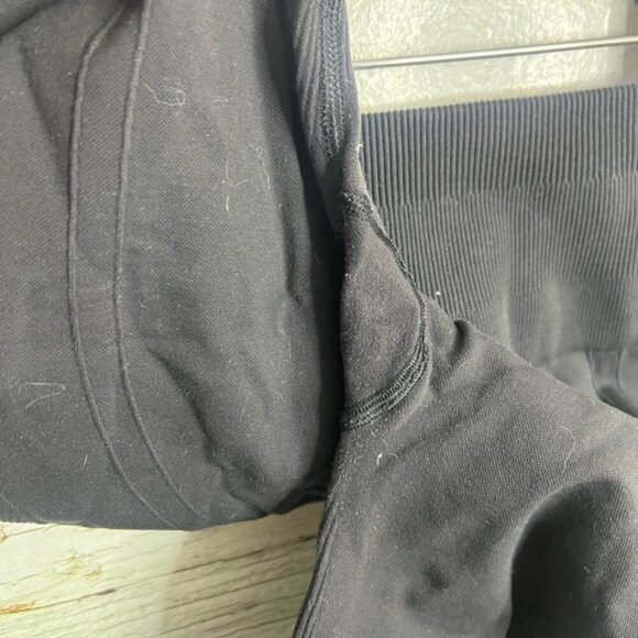 Lululemon Ebb and Flow Seamless Crop Charcoal Grey Workout Leggings 8 Medium - Picture 4 of 8